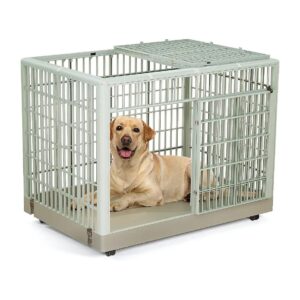 Easy to Assemble Dog Crate Kennel Cage with ABS Plastic Construction for Pet Owners