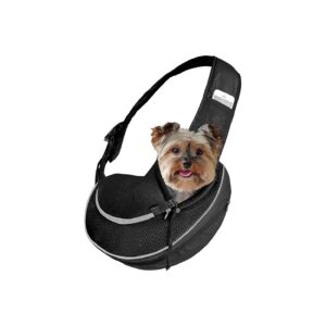 Easy-to-Carry Pet Sling Bag Carrier for Small Dogs and Cats with Breathable Mesh Pocket