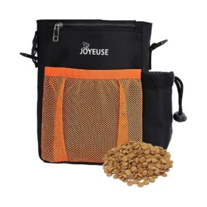 Easy to Clean Black Dog Treat Pouch with Poop Bag Dispenser and Toy Storage