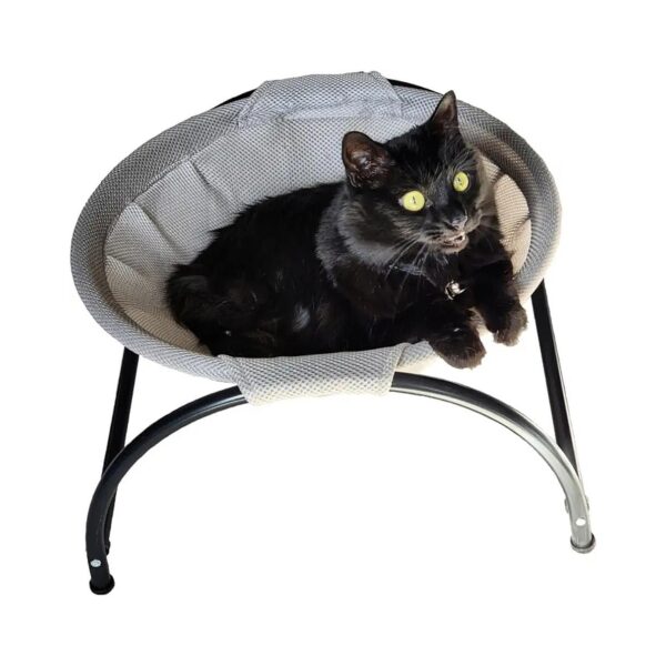 Easy to Clean and Assemble Gray Cat Hammock Bed with Soft Cotton Nylon Material