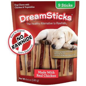 Easy to Digest and Nutrient-Rich Dog Chew Sticks Made with Real Chicken and Vegetables