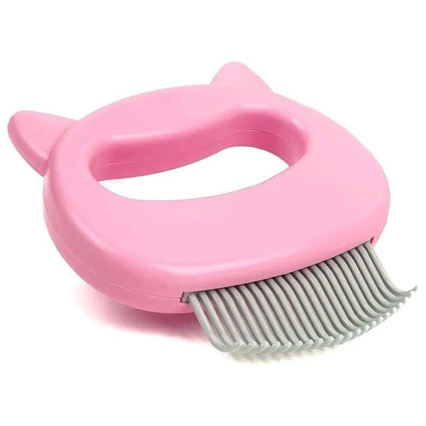 Easy-to-Use Pet Grooming Tool Soft Deshedding Brush Pink Shell Comb for Cats and Dogs