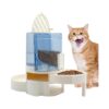 Easy to Use and Clean Automatic Pet Feeder and Water Dispenser for Cats and Small Dogs