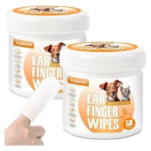 Easy to Use and Gentle Ear Cleaning Wipes for Dogs and Cats Unscented