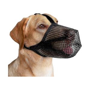 Easy-using Soft Mesh Dog Muzzle with Adjustable Strap and Elastic for a Secure Fit