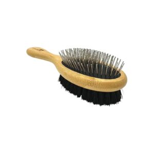 Eco Friendly Bamboo Dog and Cat Grooming Brush for Shedding and Tangle Removal