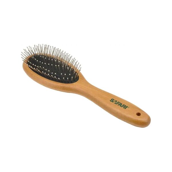 Eco-Friendly Bamboo Handle Dog Brush for Daily Grooming of Short and Long Haired Dogs