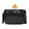 Eco Friendly Black Dog Treat Pouch with 3 Storage Pockets and Waterproof Design