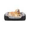 Eco-Friendly Warming Rectangle Dog Bed, Medium to XXL, Perfect for Small to Large Breeds