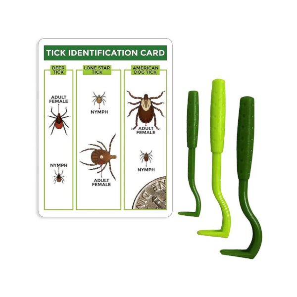 Effective Tick Removers for Humans Cats and Dogs Three-Pack with ID Card