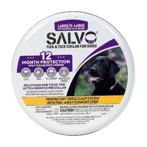 Efficient Flea and Tick Collar for Dogs - 12-Month Protection from Adult Fleas