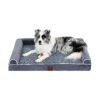 Egg Crate Foam Orthopedic Dog Bed with Waterproof Lining and Non Slip Base for Large Pets