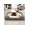 Egg Foam Dog Bed for All Breed Sizes with Ultra Soft Velvet Cover