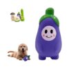 Eggplant-Shaped Soft and Chewable Latex Dog Toys for Medium Pets