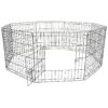 Eight Panel Metal Wire Dog Exercise Playpen with Portable and Foldable Design