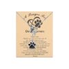 Elegant Pet Groomer Gift Set - Paw Print Pendant Necklace and Inspirational Message Card