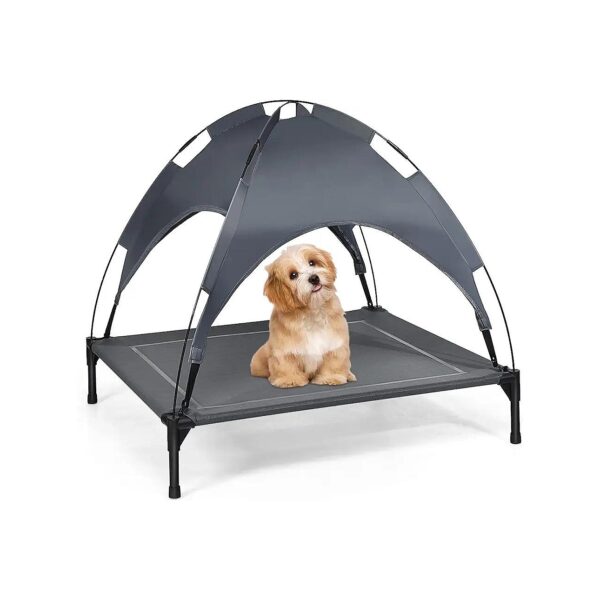 Elevated Cooling Dog Bed with Removable Canopy for Small to Large Breed Dogs