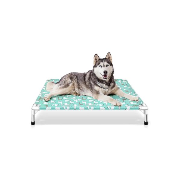 Elevated Dog Bed for Large Dogs with Soft Fabric and Heavy-Duty Construction