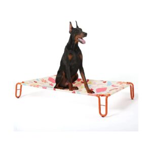 Elevated Dog Bed with Breathable Fabric and Anti-Slip Bases for Easy Cleaning and Travel