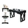 Elevated Dog Feeder with Stainless Steel Bowls and Adjustable Height for Large Breed Dogs