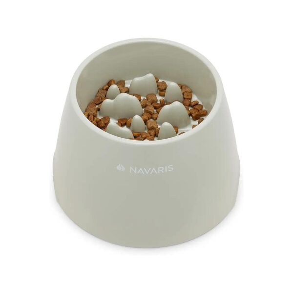 Elevated Feeding Bowl for Canines and Felines - Slow Down Eating Solution