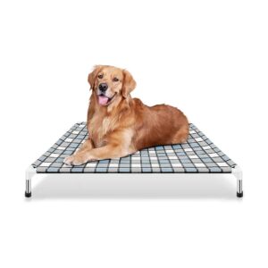 Elevated Large Pet Bed with Cotton Soft Plush Surface for Comfortable Rest