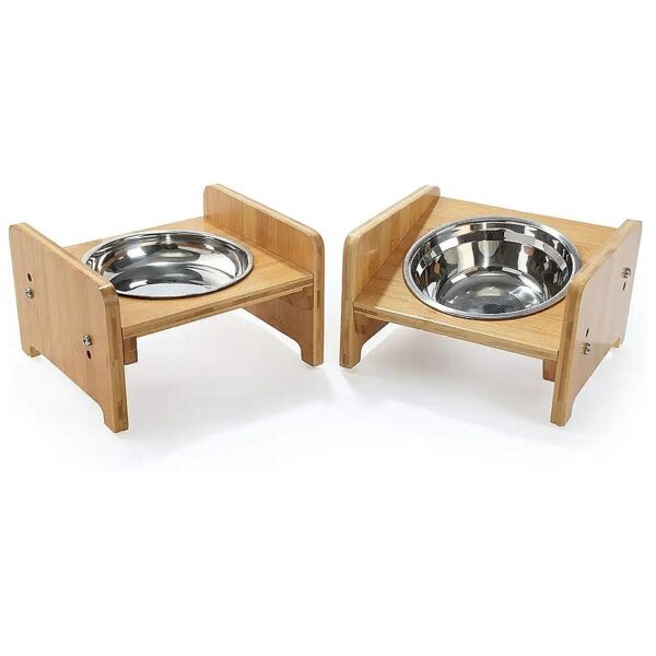 Elevated Pet Bowls for Cats and Small Dogs with 3 Stainless Steel Bowls