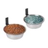 Elevated Pet Comfort Feeding Bowls for Small Dogs and Cats with Brackets