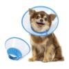 Elizabethan Collar for Small Dogs, Adjustable Neck Size 7-8in, Lightweight PVC Material