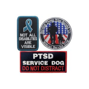 Embroidered Round Patches with Hook and Loop Backing for Military Dog Owners