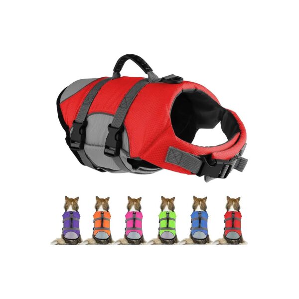 Emergency Dog Life Jacket with D-Ring and Rescue Handle for Swift Assistance