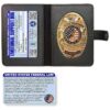 Emotional Support Dog Badge and Leather Wallet with PVC Information Card and Registration