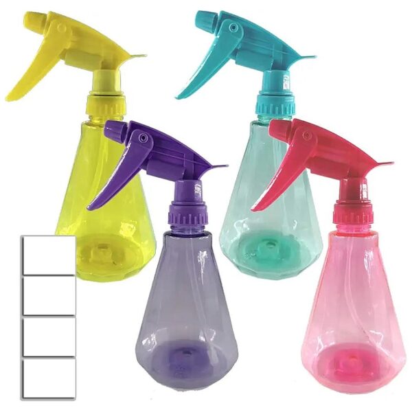 Empty Plastic Spray Bottles for Pet Training and Grooming with 12oz Capacity and 4 Colors