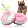 Energetic and Fun Squeaky Donut Toy for Small Medium Large Breed Dogs Teething Chew Toy