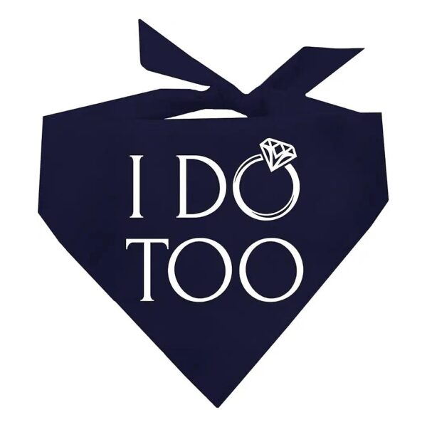 Engagements and Weddings in Style with This Navy Dog Bandana