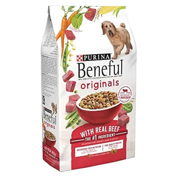 Enriched Dry Dog Food with Farm-Raised Beef for Adult Canines Nutrition and Health