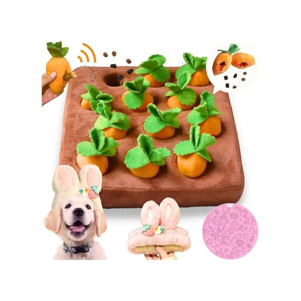 Enriching Puzzle Toy for Dogs with Sensory Exploration and Hanfiscal Treat Release