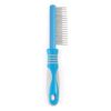 Ergo Design Dog Comb Blue Grey Gentle on Skin Removes Hair from Under Top Coats