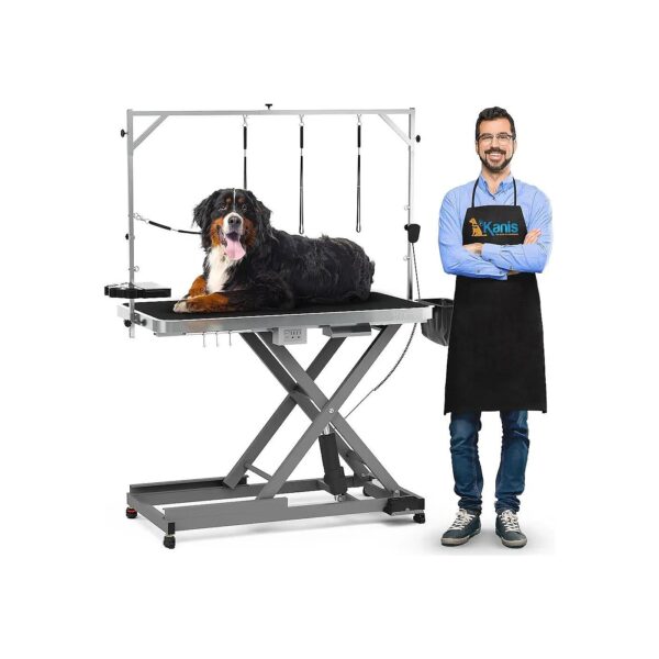 Ergonomic Electric Dog Grooming Table with Hand and Foot Control for Comfortable Grooming