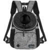 Ergonomic Front Dog Backpack Carrier with Ventilated Chest Panel and Comfortable Padding