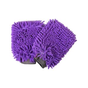 Ergonomic Pet Towel Glove with Ultra Absorbent Chenille Coral Fleece