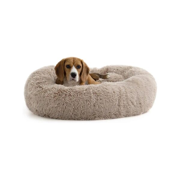 Ergonomic Plush Pet Bed for Canine and Feline Relaxation and Comfort