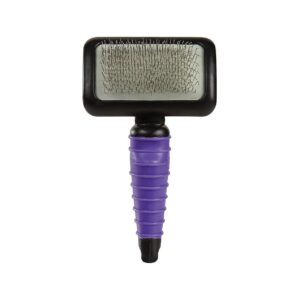 Ergonomic Purple Slicker Brush for Efficient Grooming of Dogs and Cats