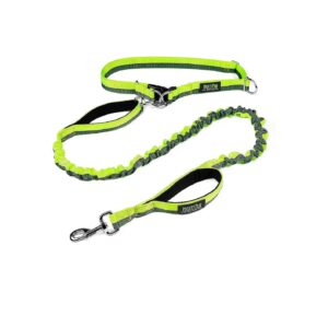 Ergonomic Waist Belt Dog Leash for Hands Free Dog Walking with Large Small Breeds