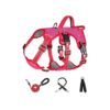 Escape Proof Dog Harness with Leash Set for Small Size Dogs Pink Size S