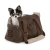 Espresso Stone Pet Carrier Bag with Padded Handle for Small Pets up to 16 Lbs