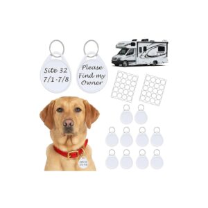 Essential Camping Dog Accessories - Waterproof Dog ID Tags with Key Ring