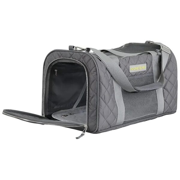 Excellent Airline Approved Grey Pet Carrier with Collapsible Design for Easy Storage