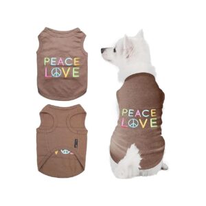 Exclusive Parisian Pet Design for Large Dogs with 100% Cotton Love Peace Shirt