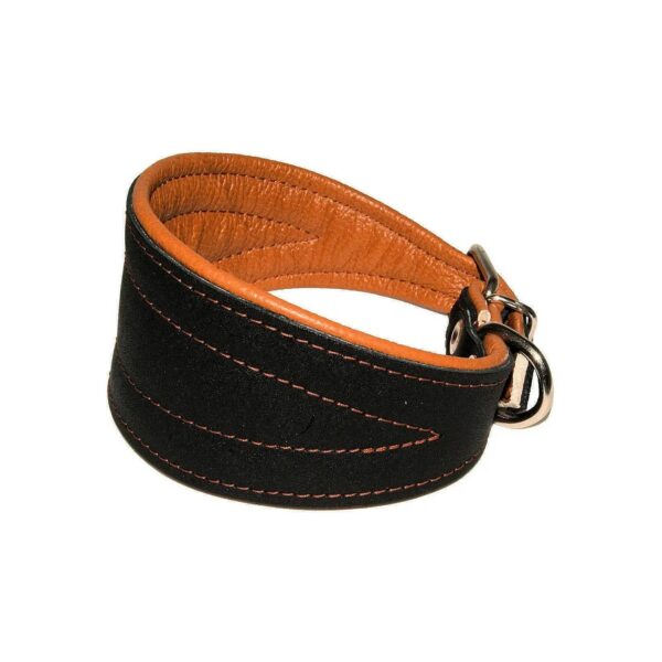 Exotic Toffee Pattern Leather Dog Collar with Glossy Finish for Canines